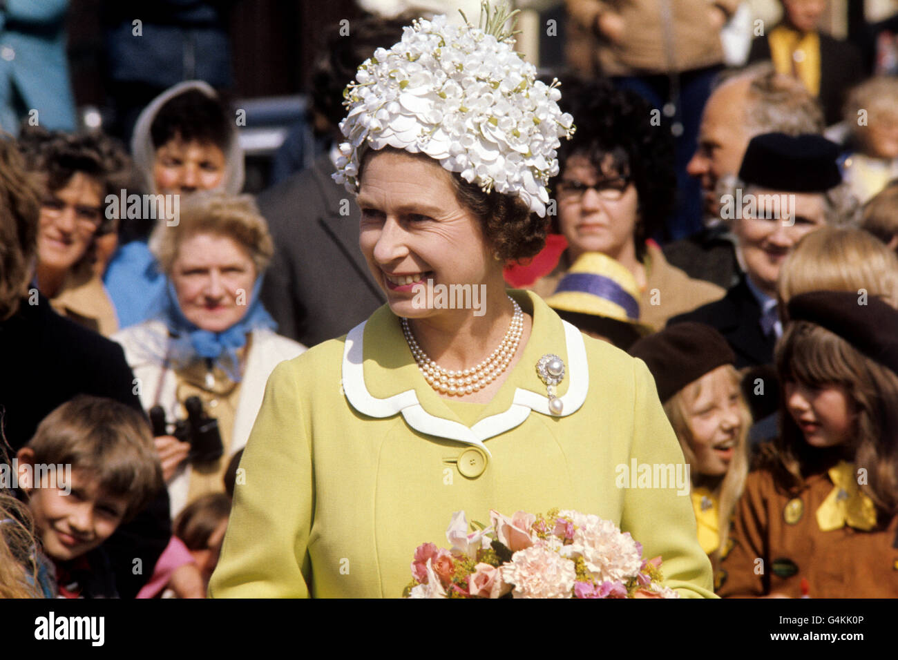 Royalty - Queen Elizabeth II visita all'Isola di Man Foto Stock