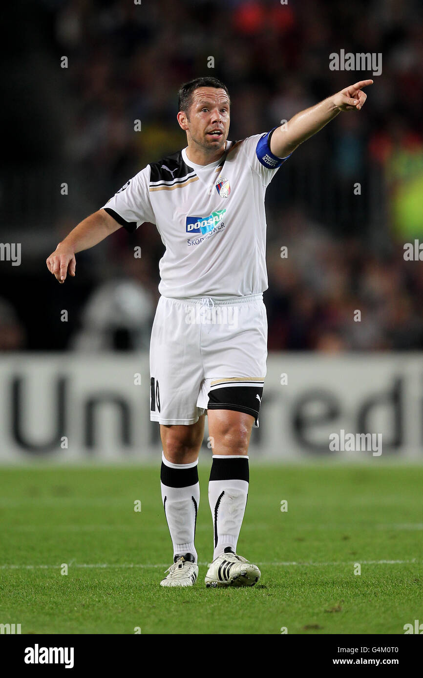 Calcio - UEFA Champions League - Gruppo H - Barcellona v Viktoria Plzen - Camp Nou. Pavel Horvath, Viktoria Plzen Foto Stock