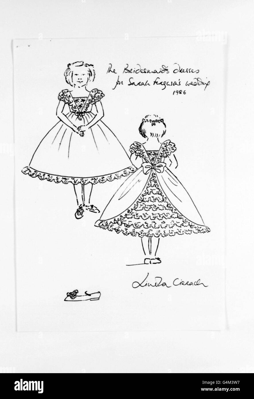 Royal Wedding/Bridesmaids dress Foto Stock