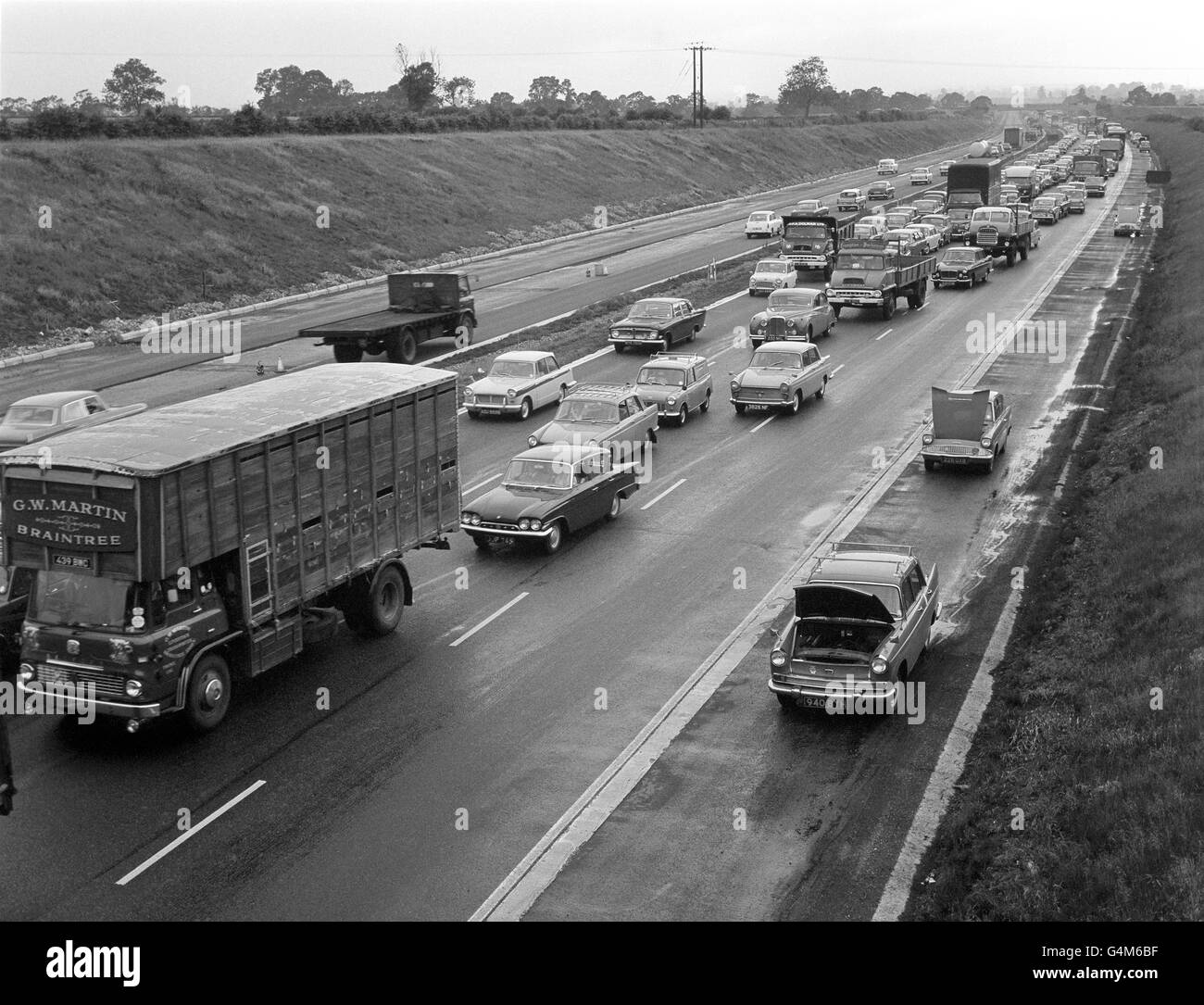 Automobilismo - M1 congestione - Northampton Foto Stock