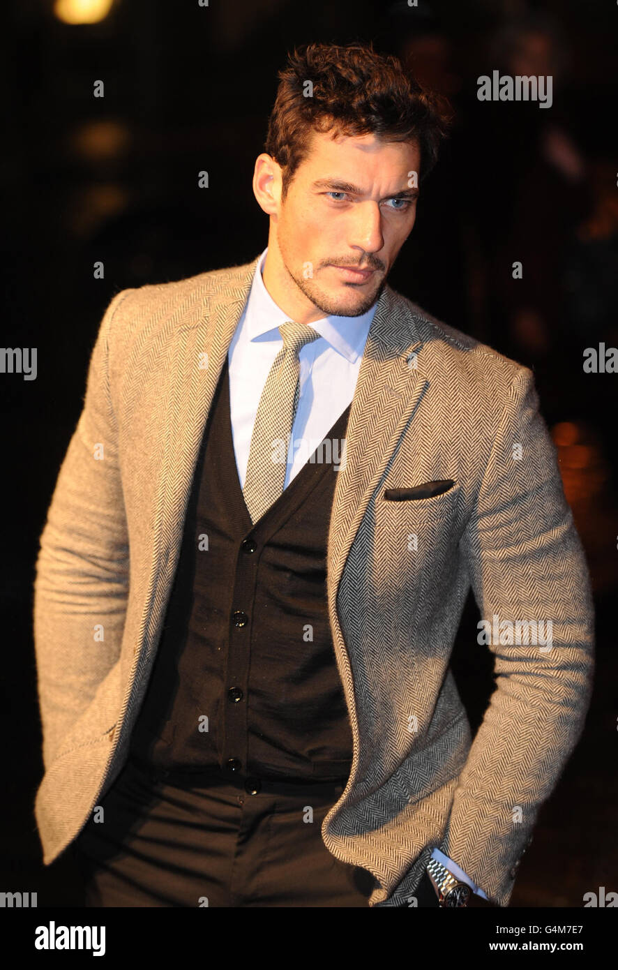 David Gandy arriva al 1000 - l'evento più influente della gente di Londra che si tiene al London Transport Museum di Londra. Foto Stock