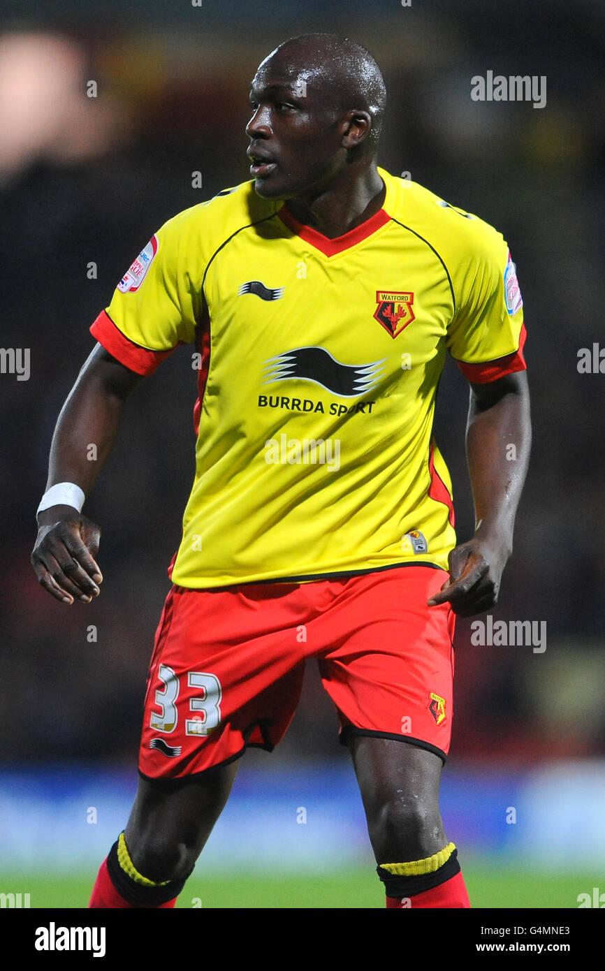 Calcio - Npower Football League Championship - Watford v Brighton & Hove Albion - Vicarage Road. Nyron Nosworthy, Watford Foto Stock