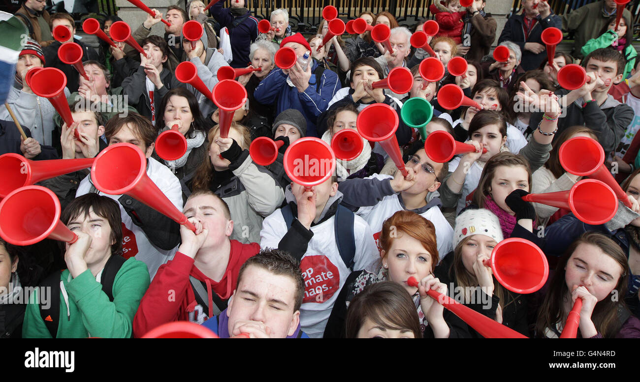 Arrestare il caos climatico protesta Foto Stock