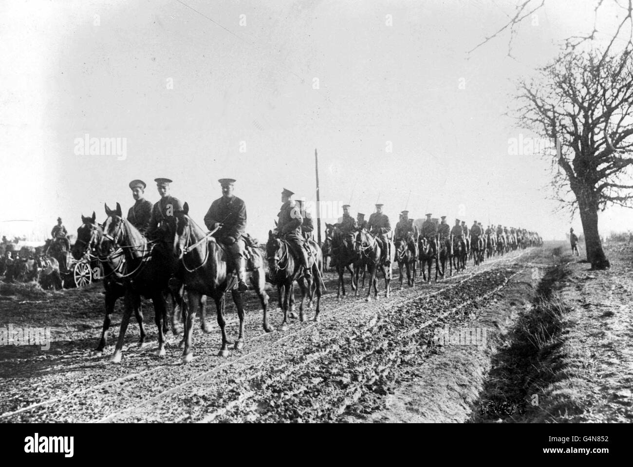 Cavalleria BRITANNICO IN FRANCIA : 1914 Foto Stock