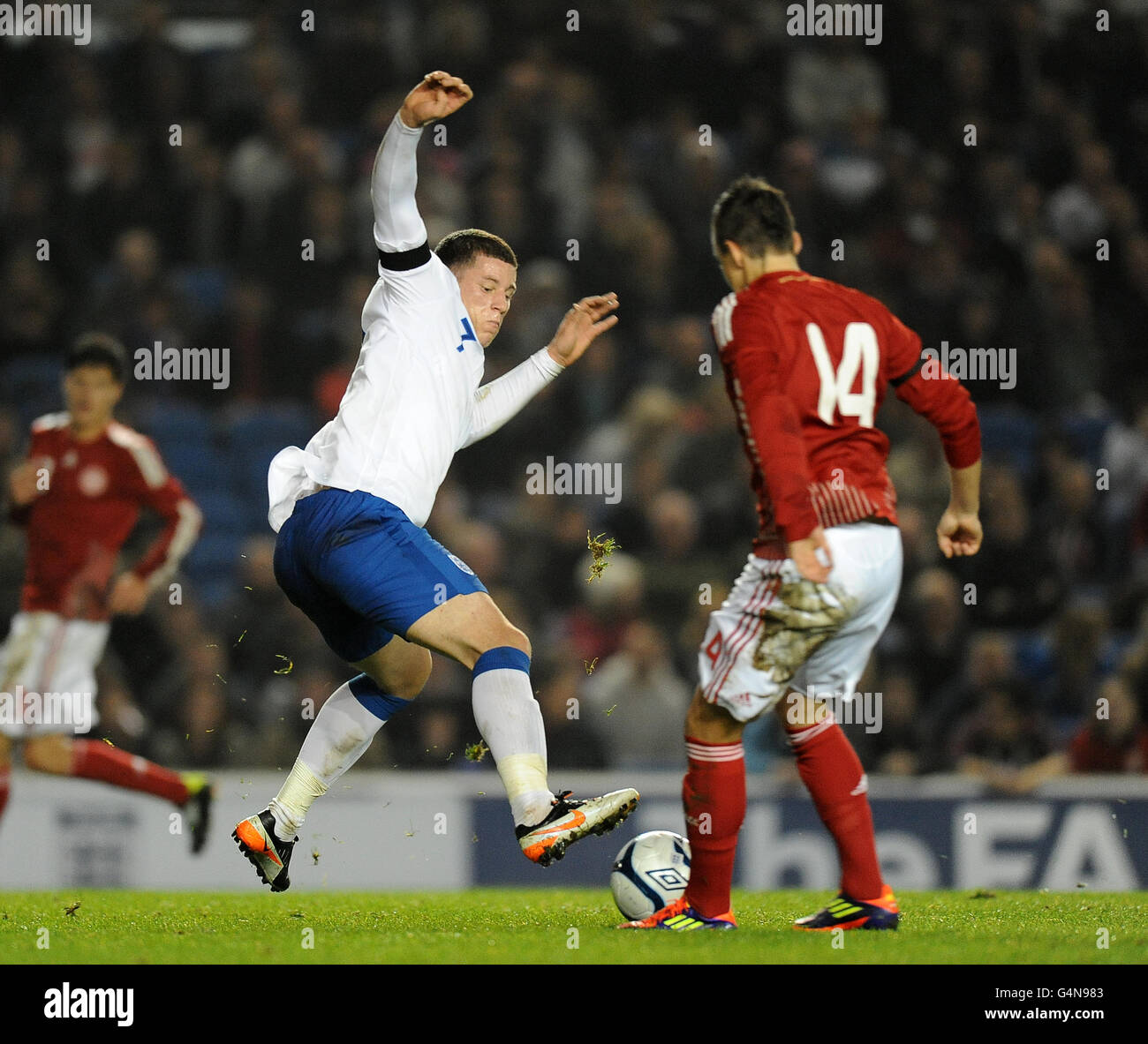 Calcio - al di sotto dei 19 amichevole internazionale - Inghilterra v Danimarca - AMEX Stadium Foto Stock