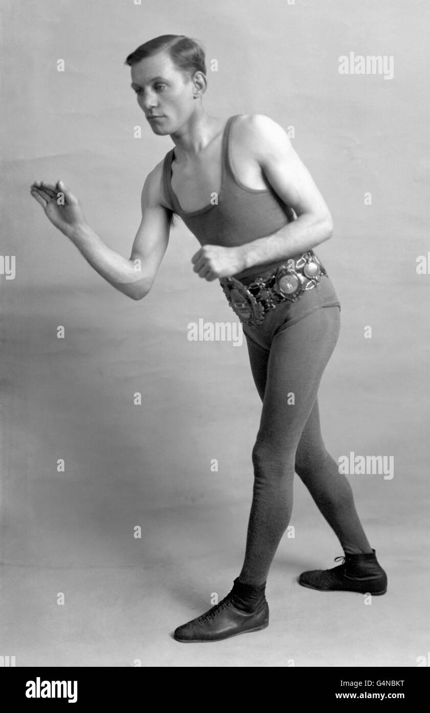Pugilato - peso Flyweight - Jimmy Wilde. Jimmy Wilde, campionessa di pugilato flyweight del mondo, 1919. Foto Stock