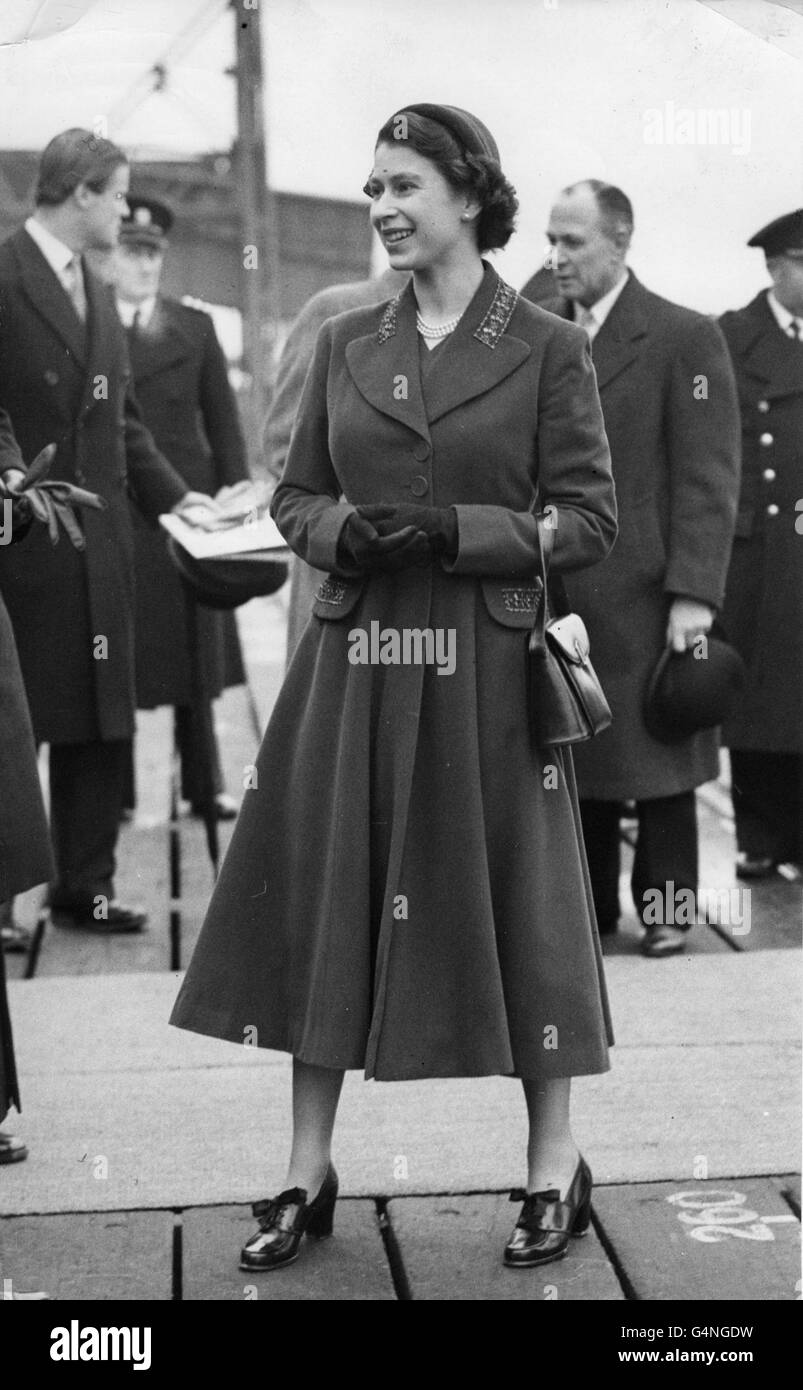 Royalty - Queen Elizabeth II - Tilbury, Essex Foto Stock