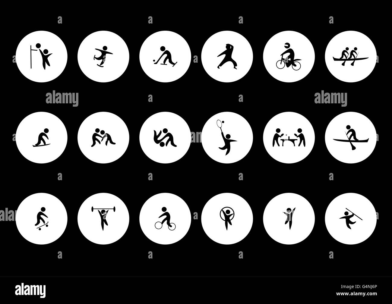 Sport icone vettoriali - web icone Foto Stock