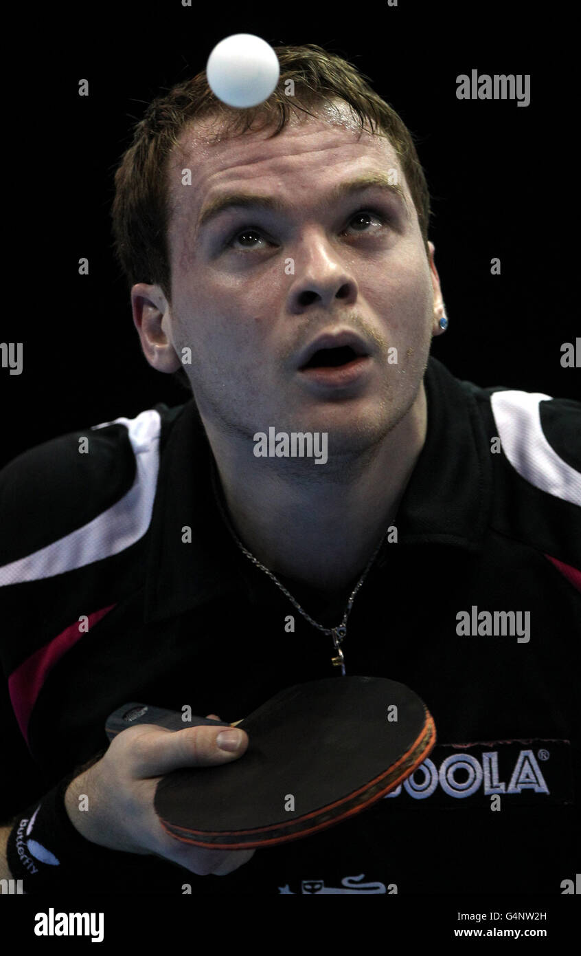 Olimpiadi - Ping-pong - Londra 2012 Evento di prova - ITTF Pro Tour Grand Finals - Giorno 1 - Arena di Excel Foto Stock