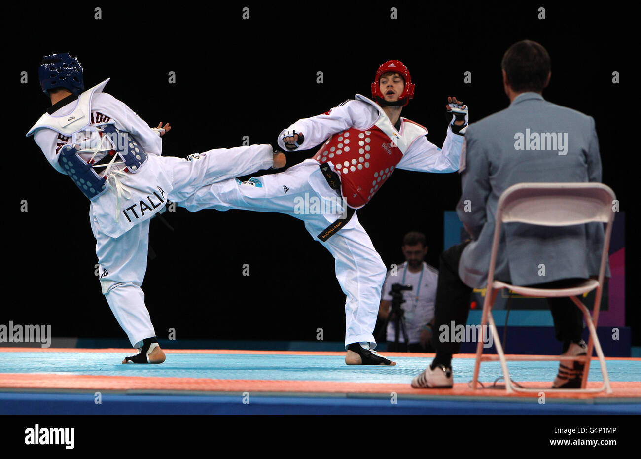 Durante l'evento di test 2012 di Londra presso l'Excel Arena, Londra. Foto Stock