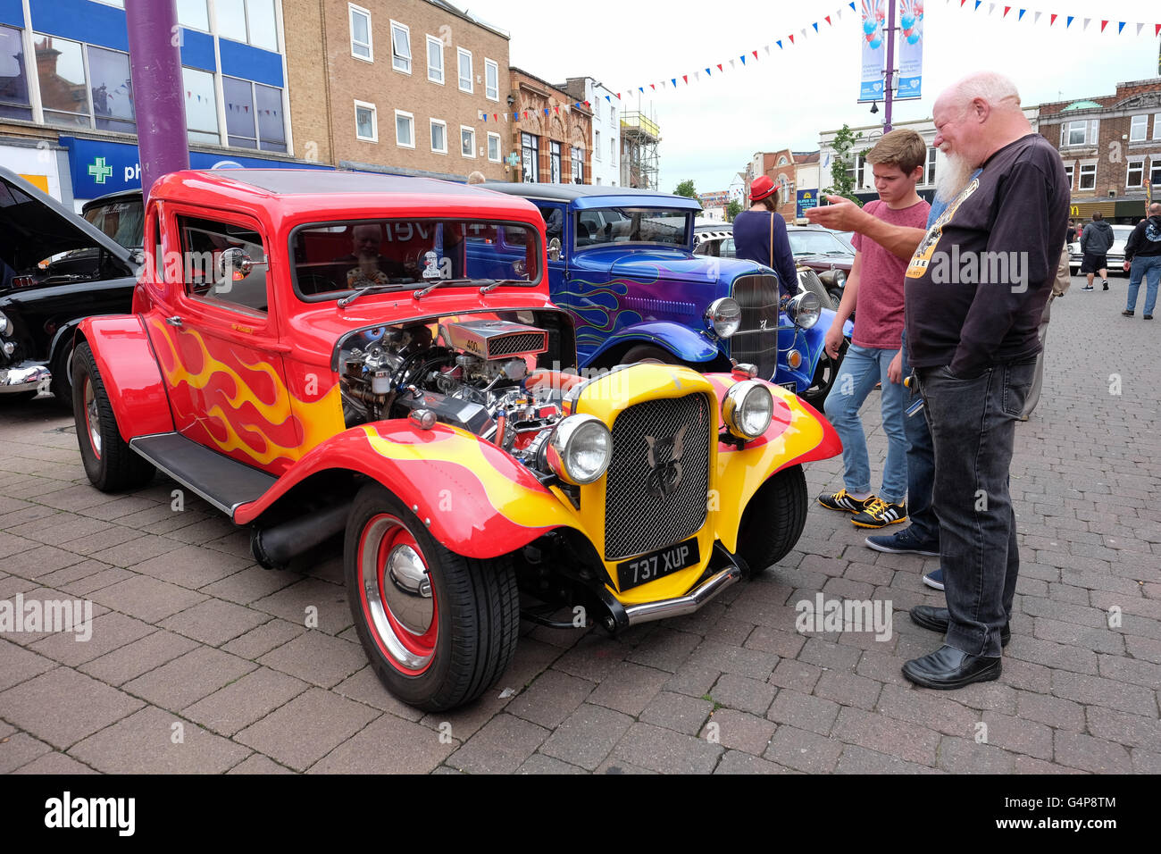 Classic Cars in loughborough Foto Stock