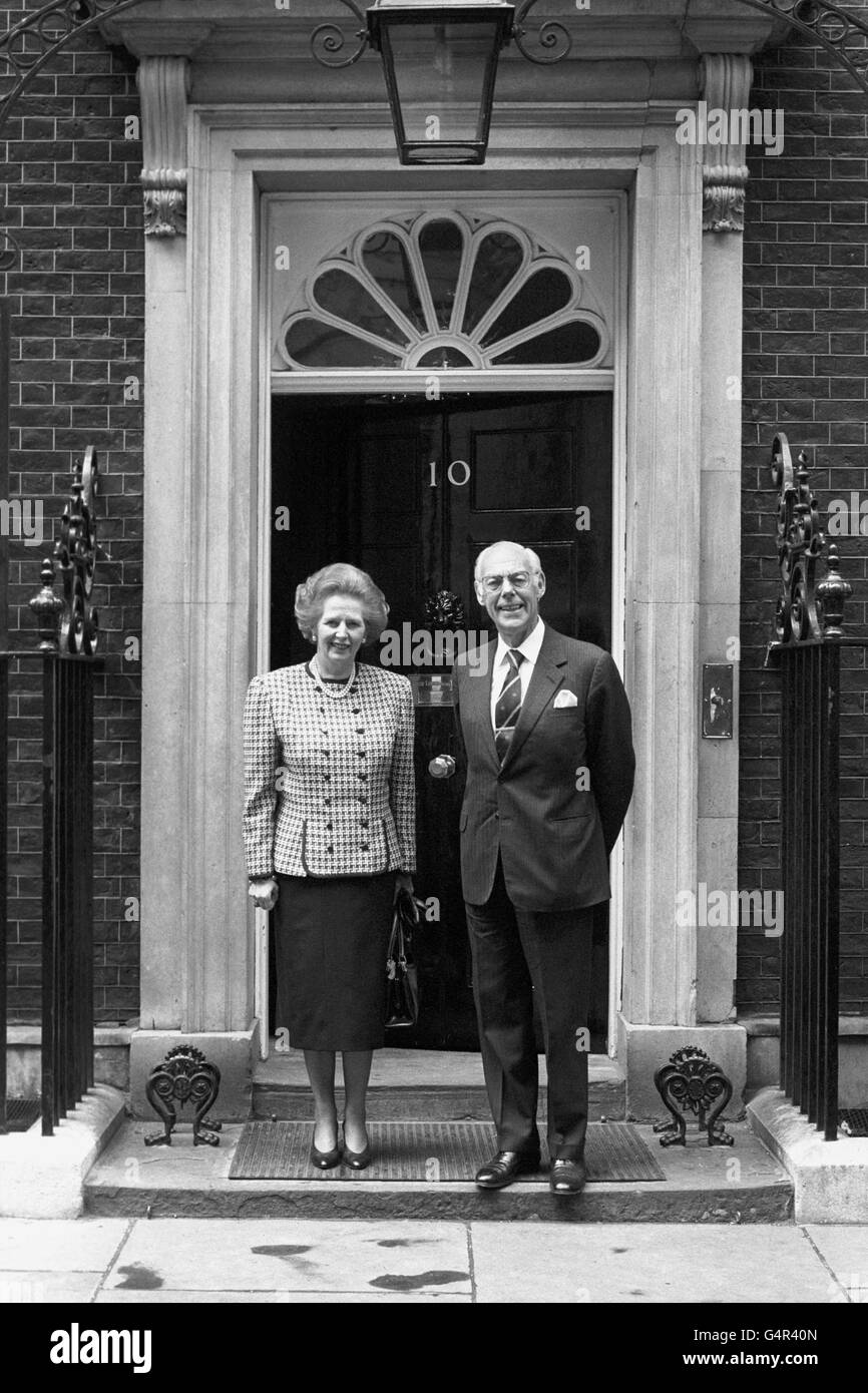 Politica - 1987 campagna elettorale - Margaret Thatcher - 10 Downing Street Foto Stock