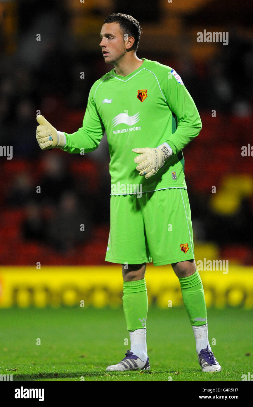 Calcio - Npower Football League Championship - Watford contro Brighton & Hove Albion - Vicarage Road. Scott Loach, portiere di Watford Foto Stock