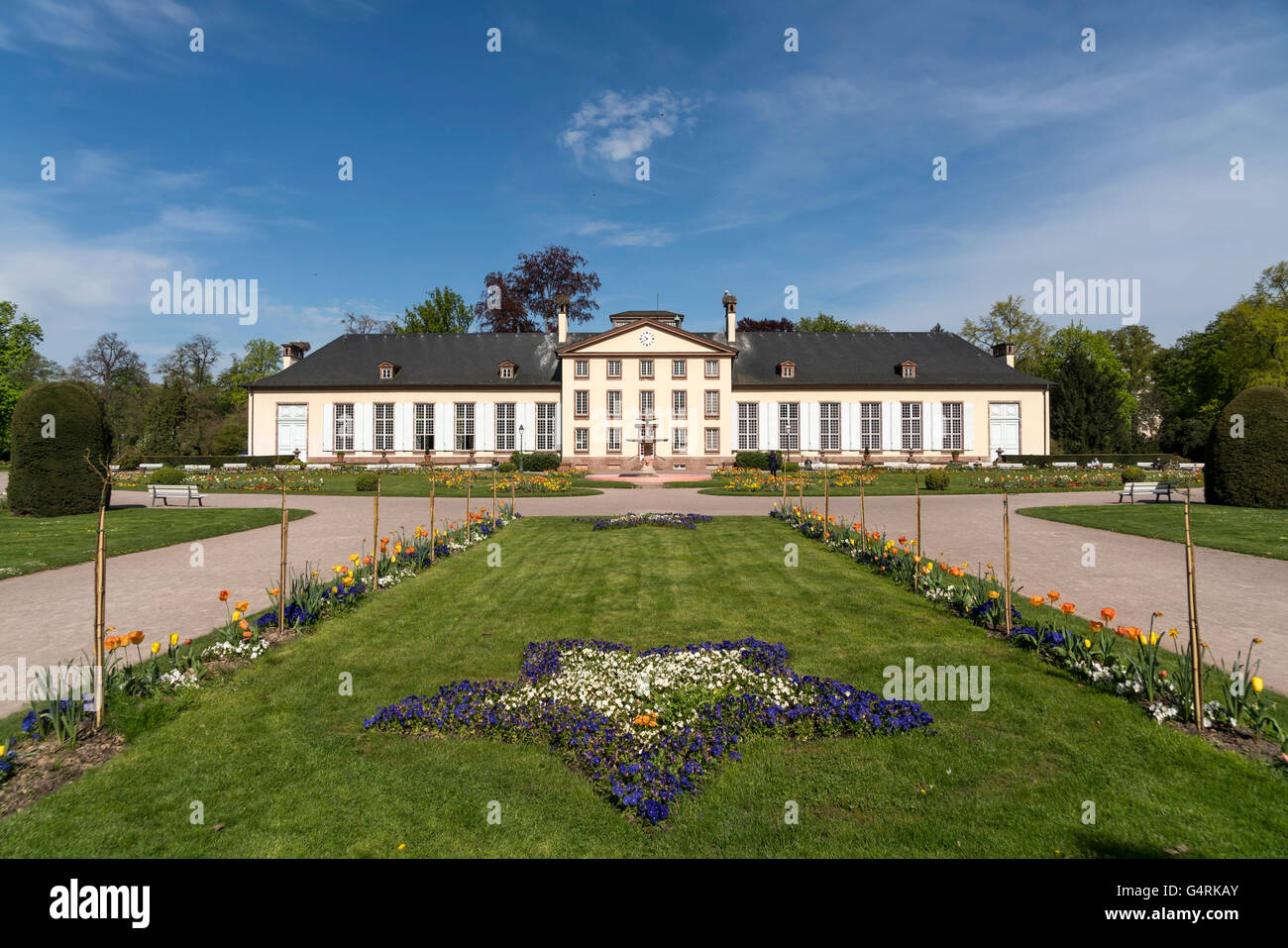 Pavilion Giuseppina nel parco Parc de l&#39;Orangerie, Strasburgo, Alsazia, Francia Foto Stock