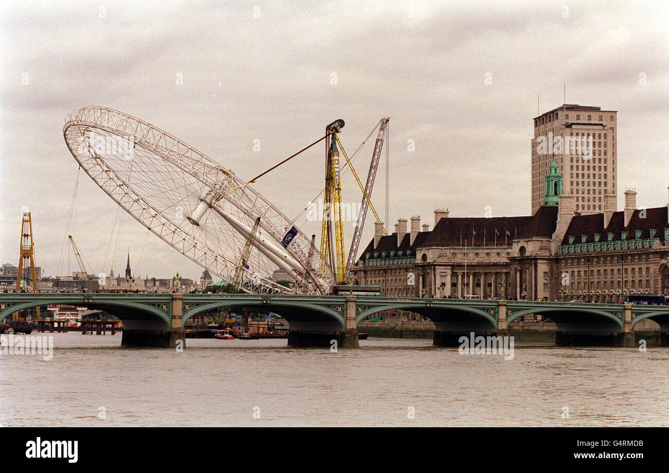 MILLENNIUM Wheel/lift sun Foto Stock