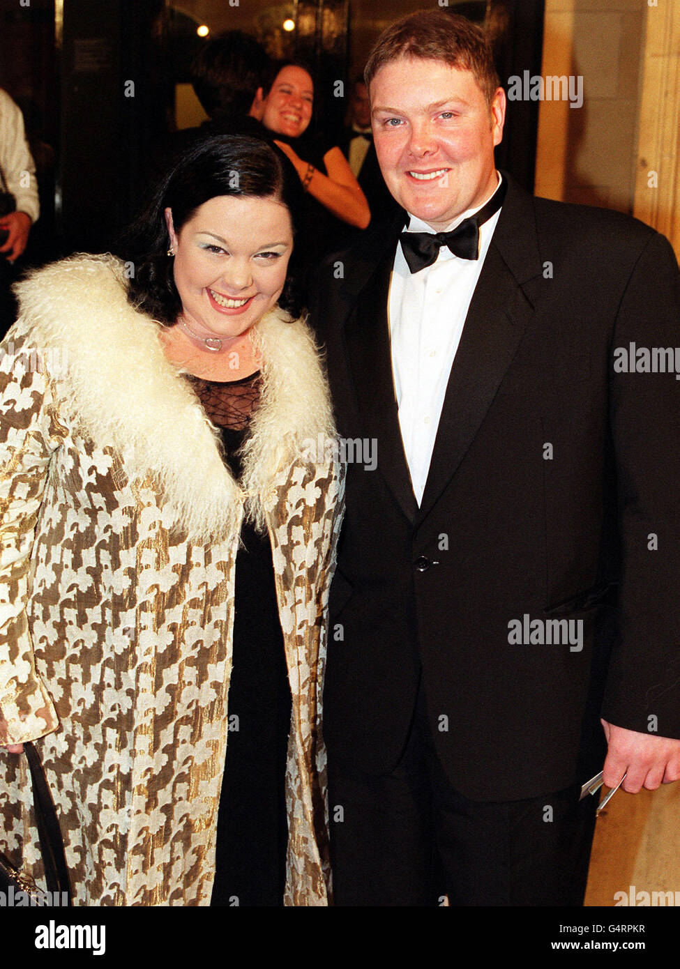 Gli attori di Emmerdale Lisa Riley e Dominic Brunt (sullo schermo marito e moglie Mandy e Paddy) alla Royal Albert Hall di Londra, per i National Television Awards. Foto Stock