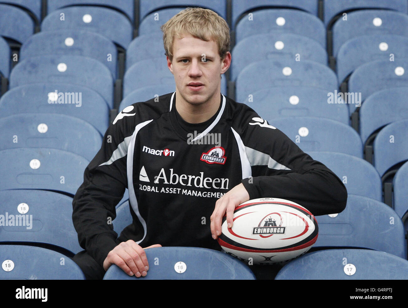 Rugby Union - Annuncio di rugby a Edimburgo - Murrayfield. Gregory Hunter durante l'annuncio a Murrayfield, Edimburgo. Foto Stock