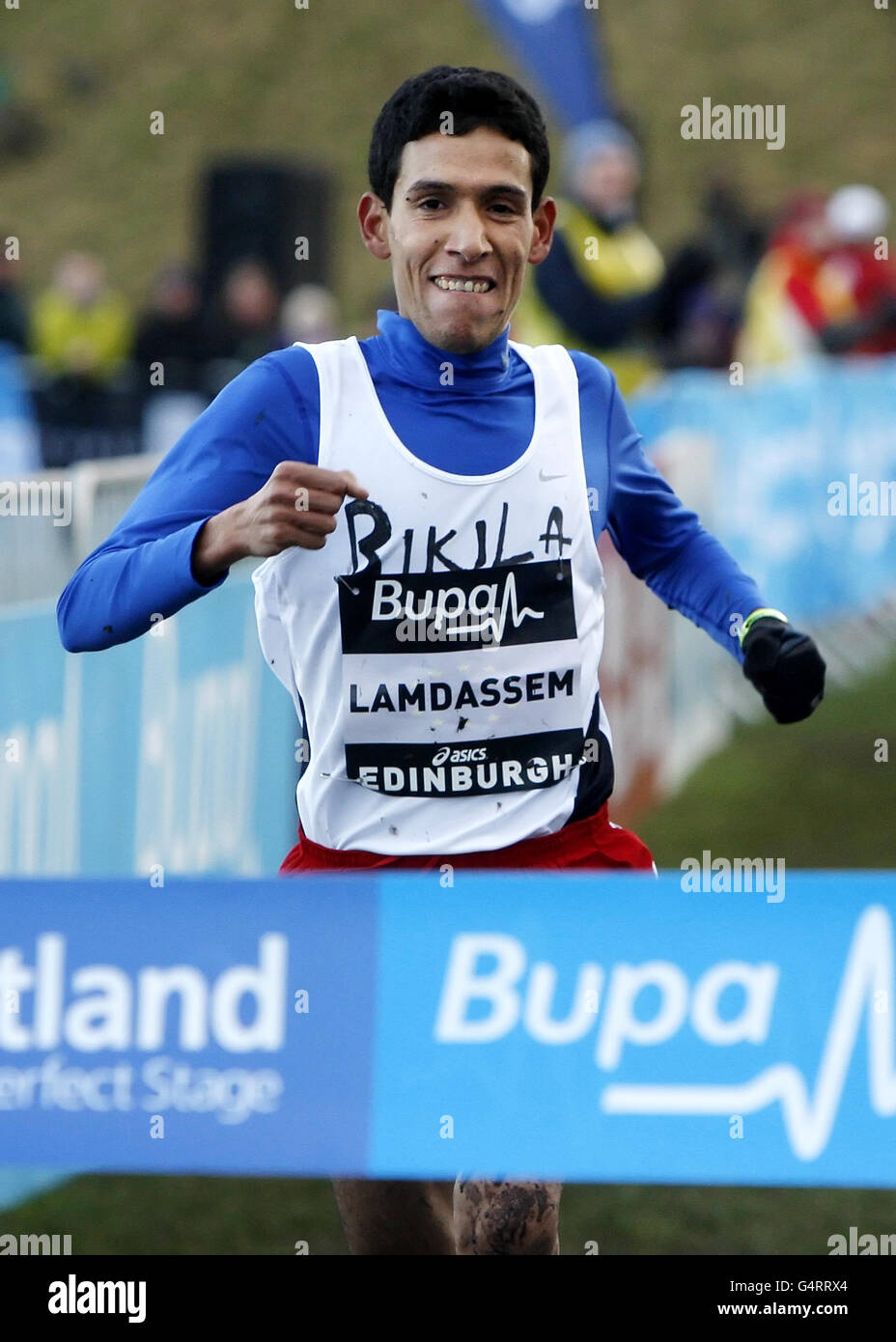 Atletica - Bupa grande Croce di Edimburgo Paese &AMP; Bupa grande inverno Run - Holyrood Park Foto Stock