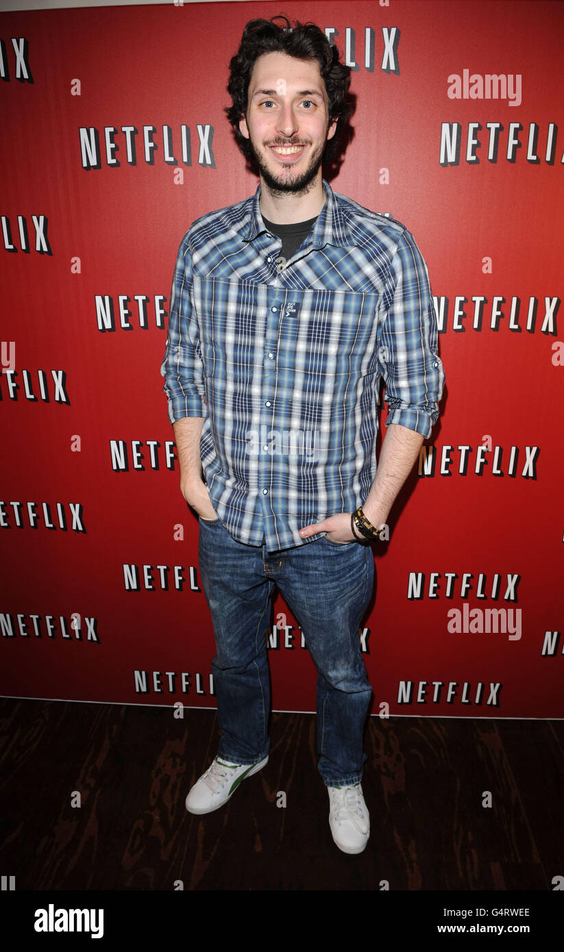 Blake Harrison alla festa di lancio del Regno Unito per Netflix a Sketch a Londra. Netflix è il principale servizio di streaming televisivo e cinematografico al mondo. Foto Stock