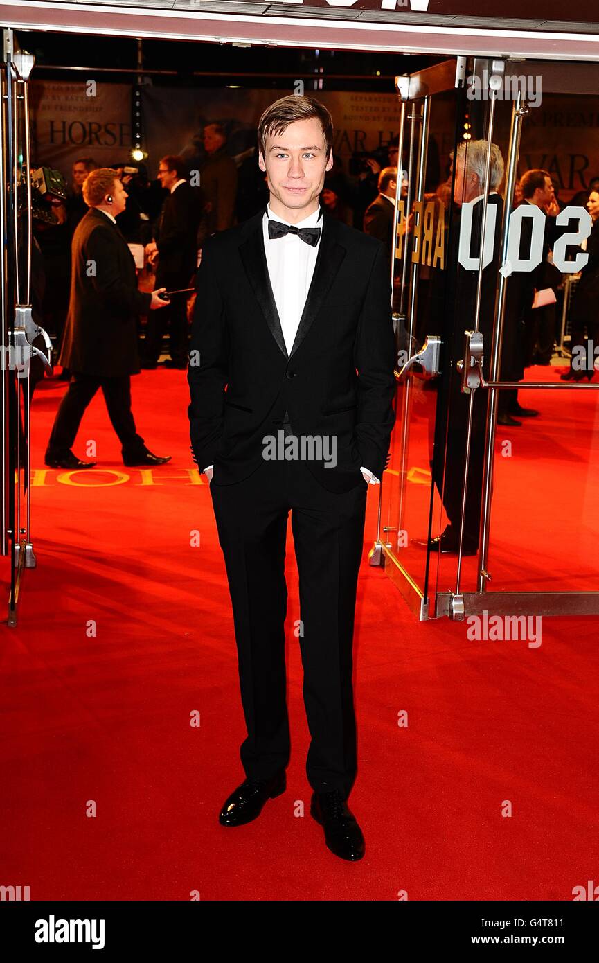 War Horse UK Film Premiere - Londra. David Kross arriva per la prima britannica di War Horse, presso l'Odeon Leicester Square, Londra. Foto Stock