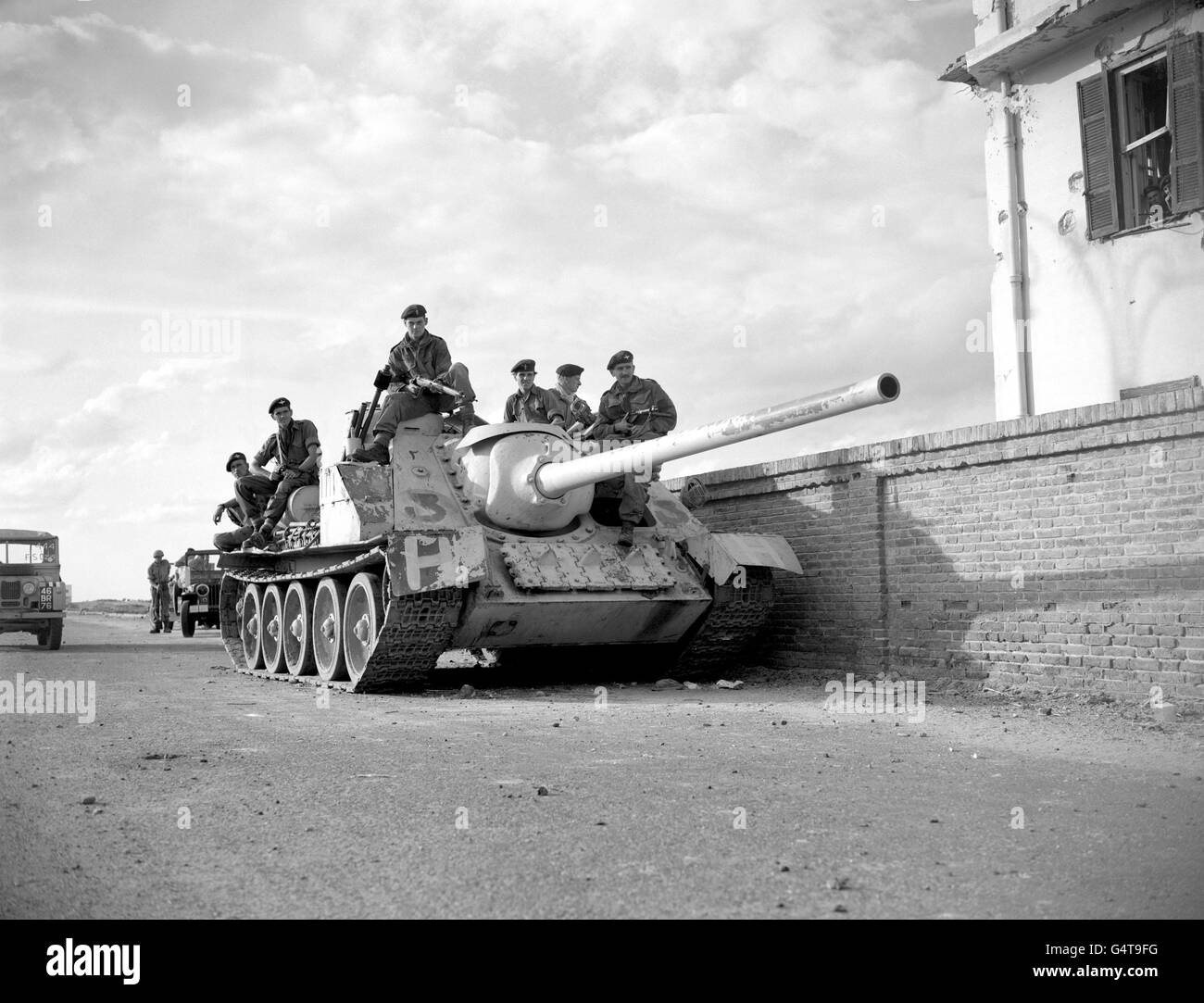 Crisi di Suez - Esercito Britannico - Port Said - 1956 Foto Stock