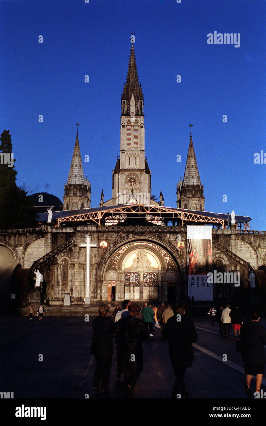 Il Latino Chiesa Tridentino a Lourdes in Francia Foto Stock