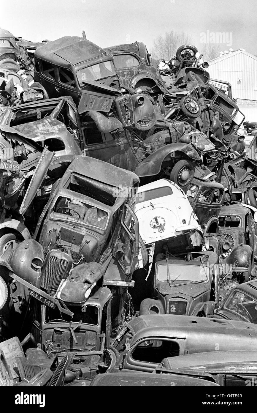 Automobilismo - vetture demolite funzione - Waltham Cross, Hertfordshire Foto Stock