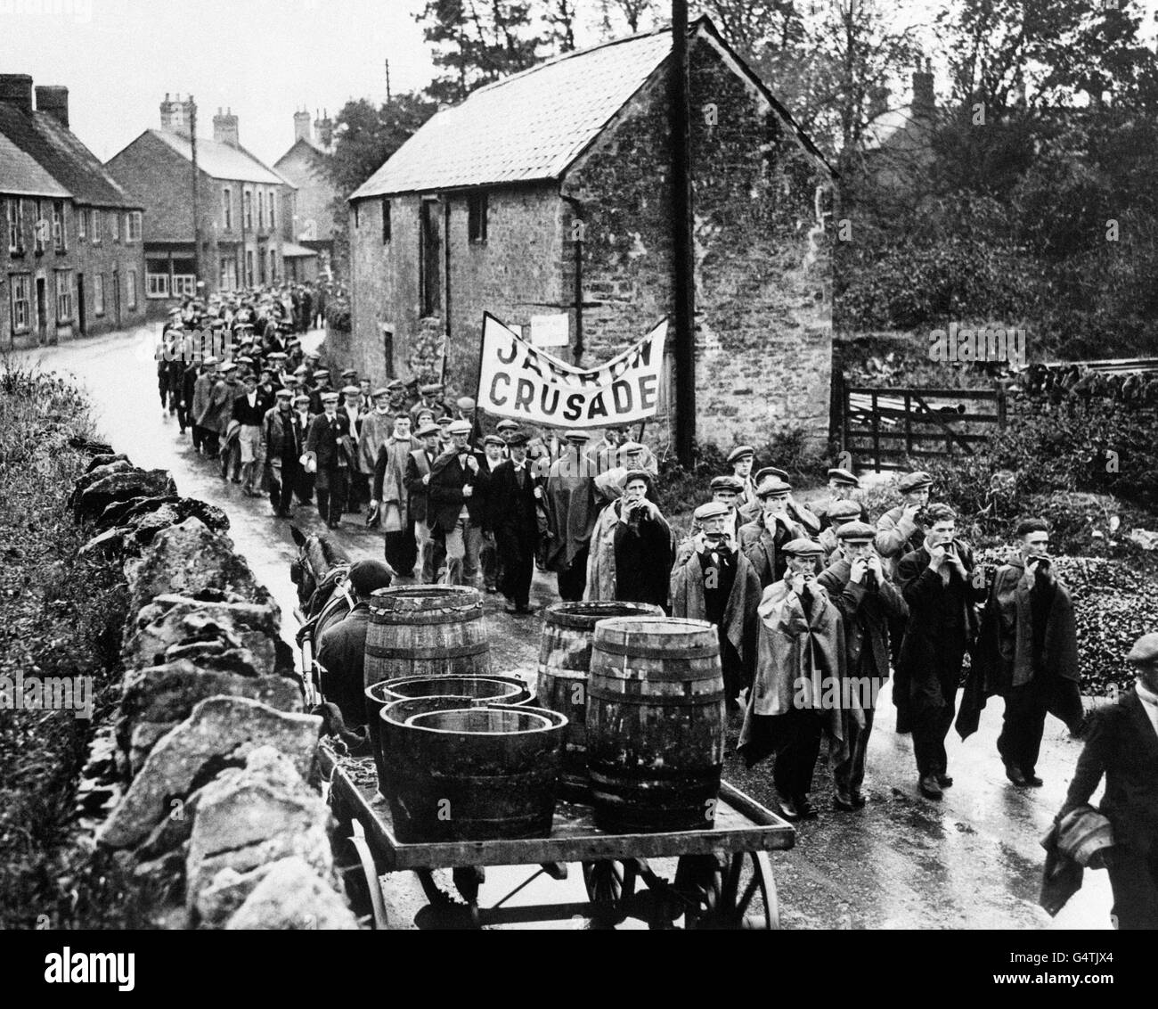 Politica inglese - Disoccupazione Marche - La Jarrow crociata - Lavendon - 1936 Foto Stock