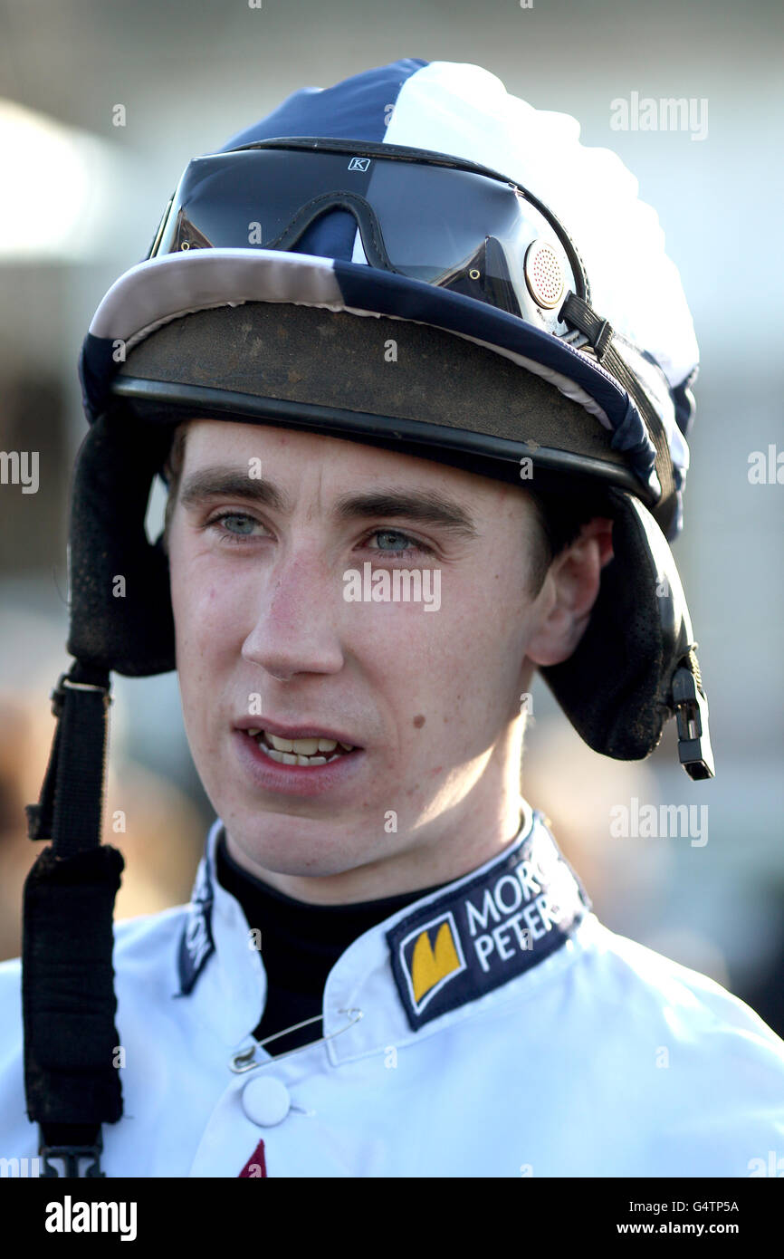 Corse ippiche - Weekday Racing - Wetherby Racecourse. Michael Byrne, fantino Foto Stock