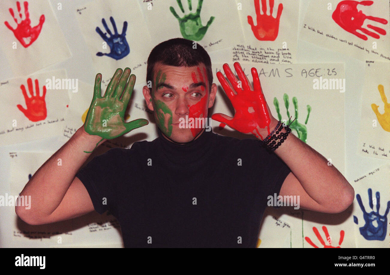 Robbie Williams/UNICEF Foto Stock