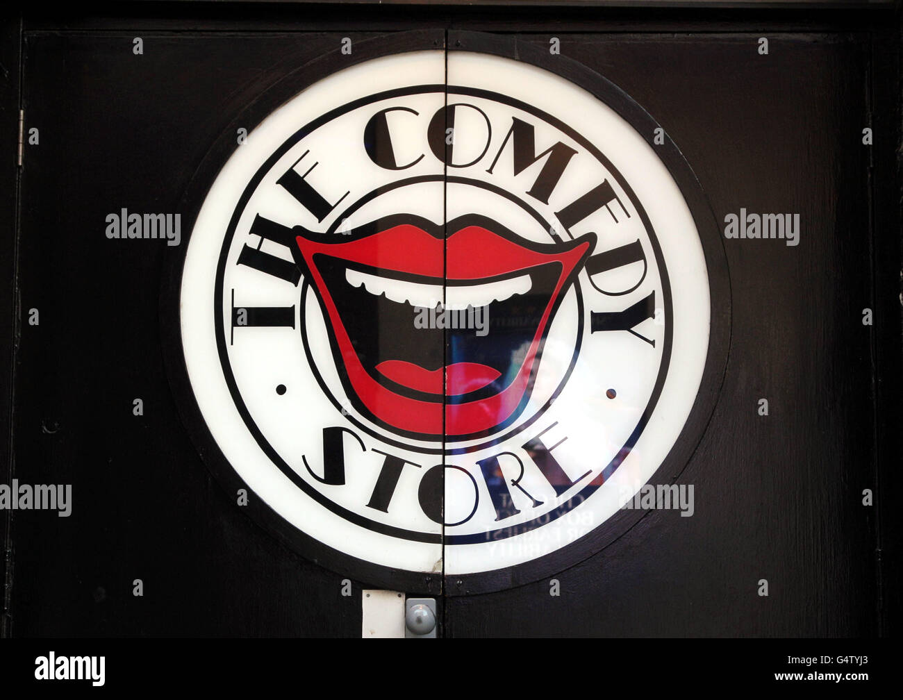 Una vista del cartello del Comedy Store nel centro di Londra Foto Stock