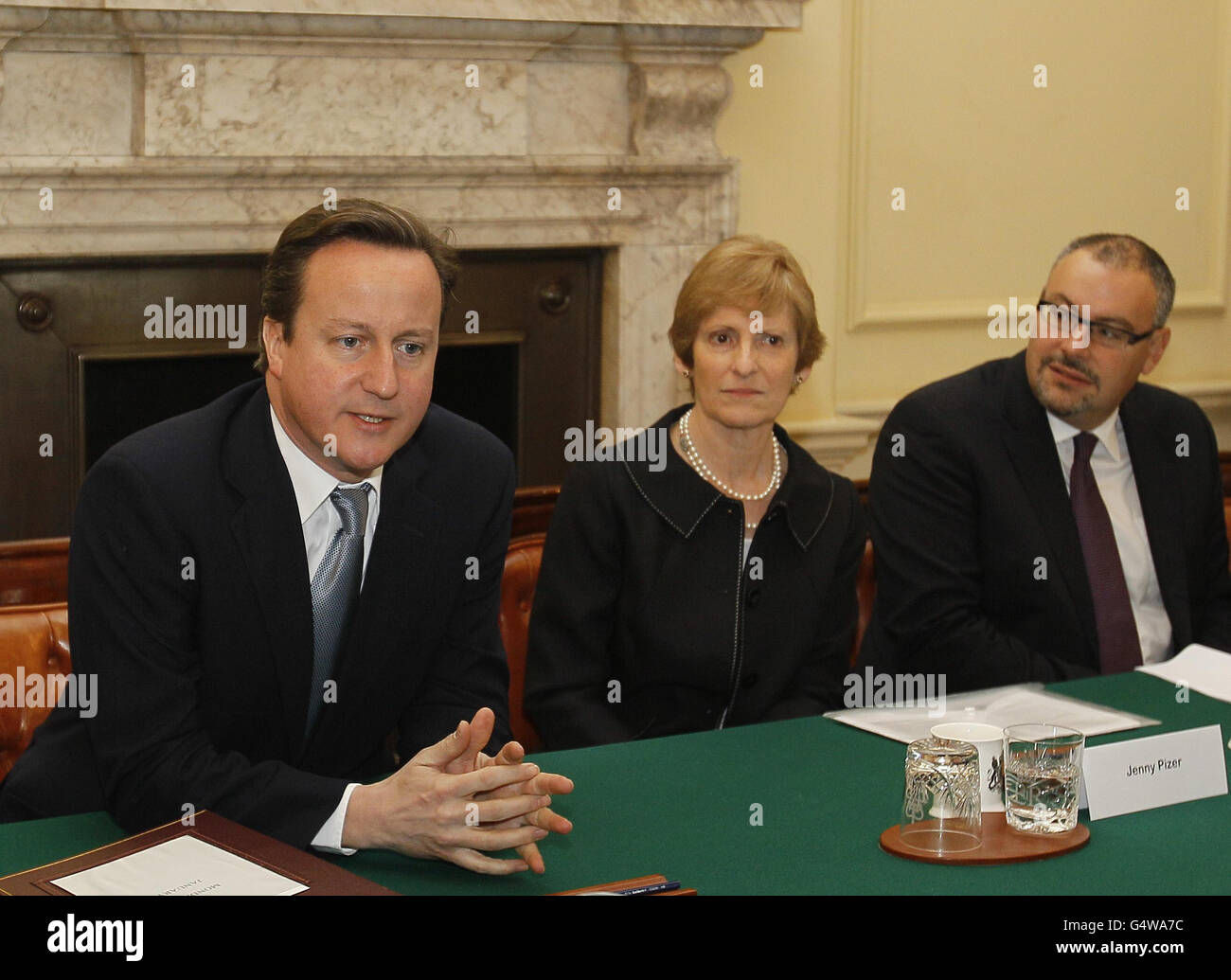 Cameron incontra ebraica consiglio di Leadership Foto Stock