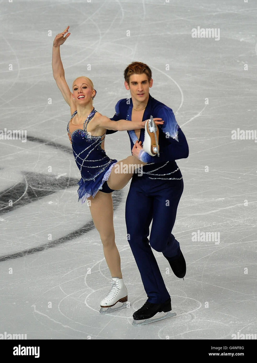 Stacey Kemp e David King della Gran Bretagna in azione nel programma breve Pairs durante i Campionati europei di Pattinaggio di figura alla Motorpoint Arena di Sheffield. Foto Stock Stacey Kemp e David King della Gran Bretagna in azione nel programma breve Pairs durante i Campionati europei di Pattinaggio di figura alla Motorpoint Arena di Sheffield. Foto Stock
