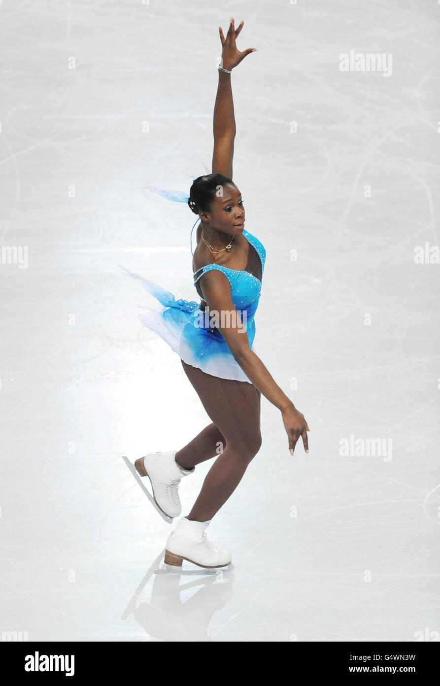 Pattinaggio su ghiaccio - European Figure Skating Championships 2012 - Day Five - Motorpoint Arena. Mae Berenice Meite in Francia si esibisce nel Ladies Short Program Foto Stock