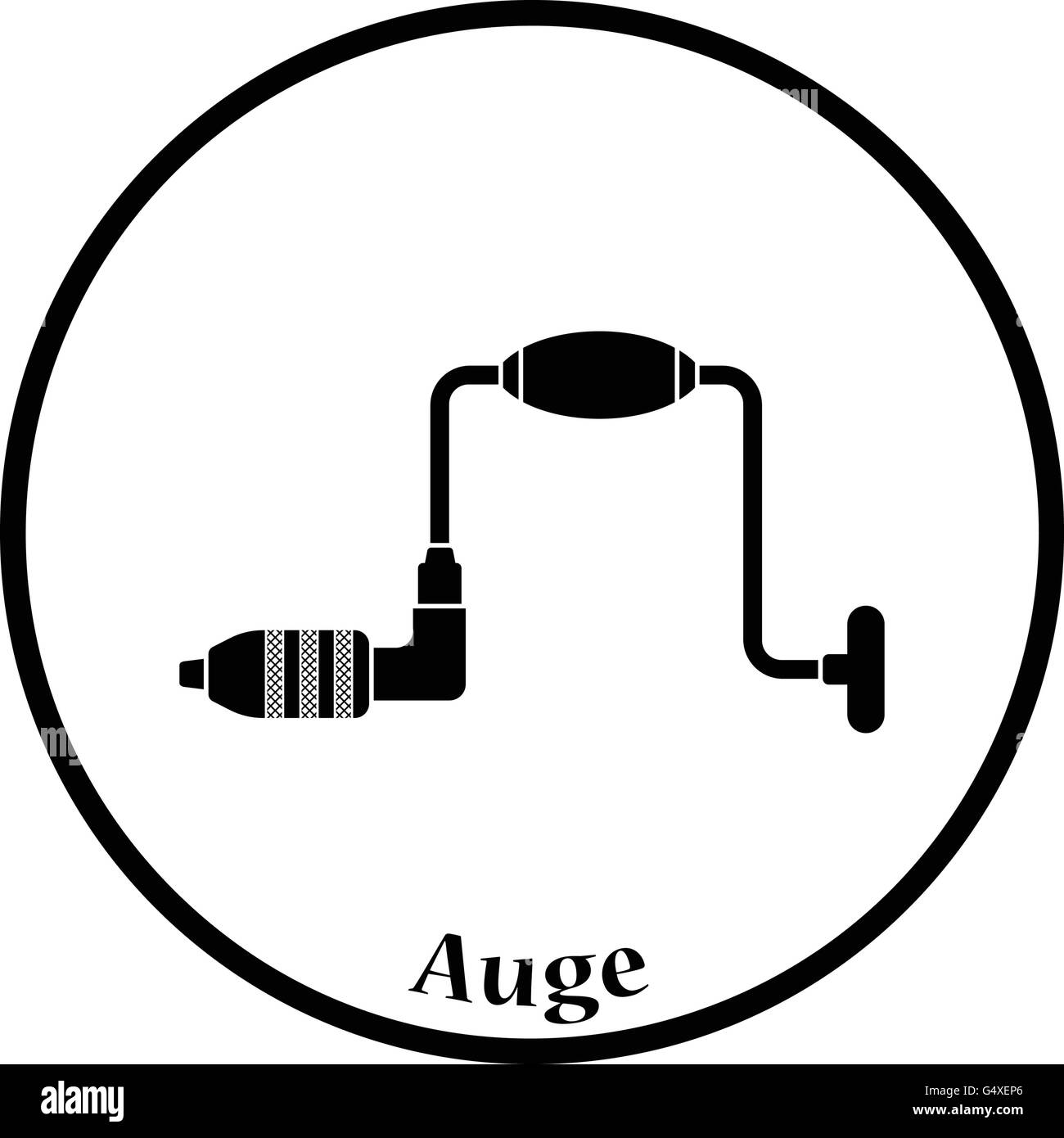 Icona di auge. Cerchio sottile design. Illustrazione Vettoriale. Illustrazione Vettoriale