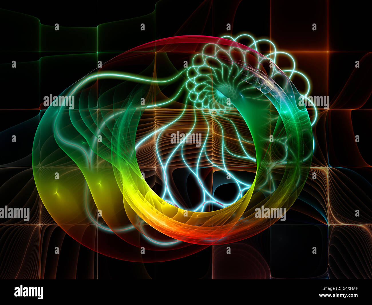 La geometria della natura serie. Sfondo composta di matematica volute e frattali e adatti per impiego in progetti sulla matematica, geom Foto Stock