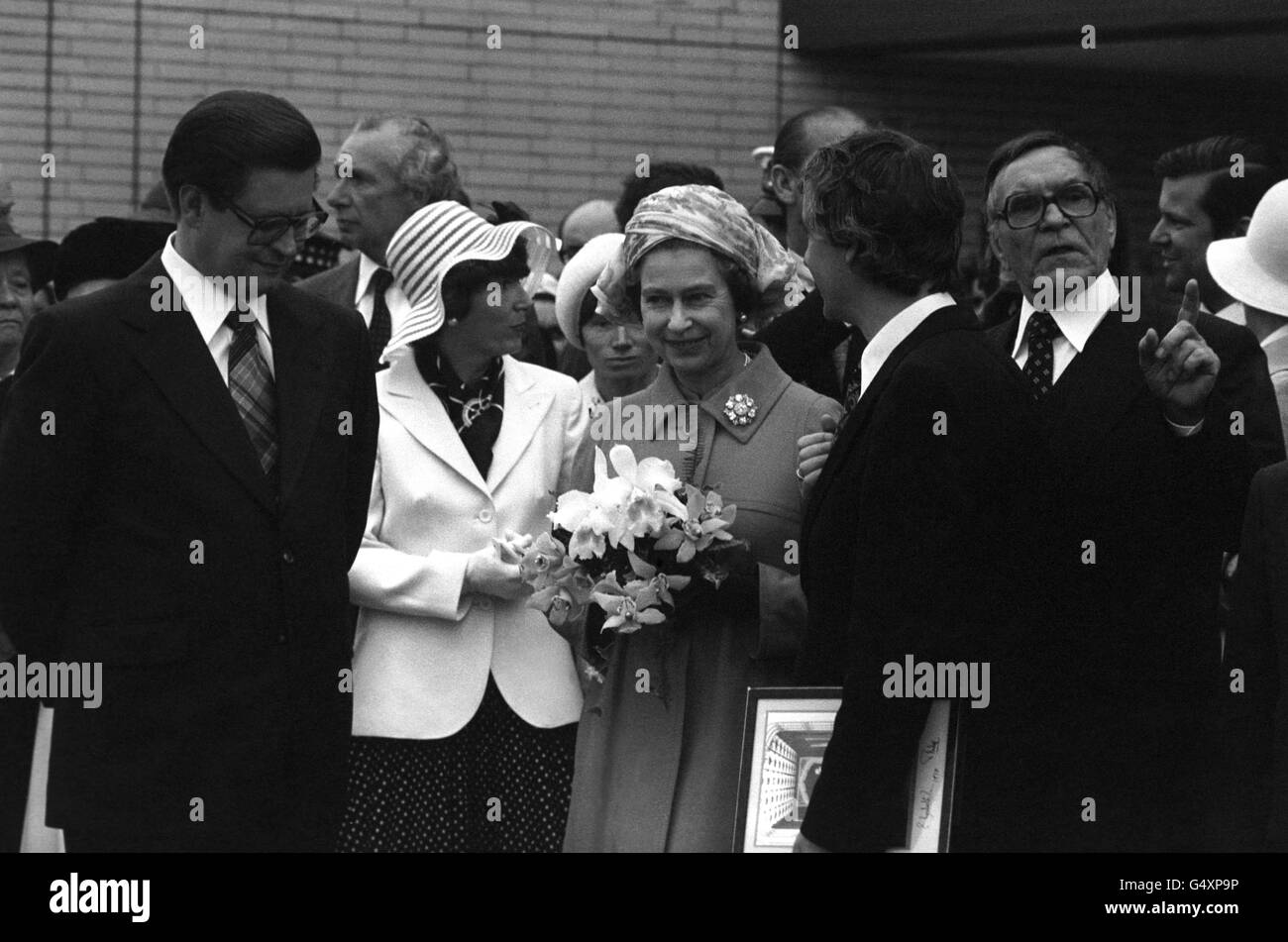 Regina Elisabetta II durante la sua visita di Stato nella Germania occidentale. Foto Stock