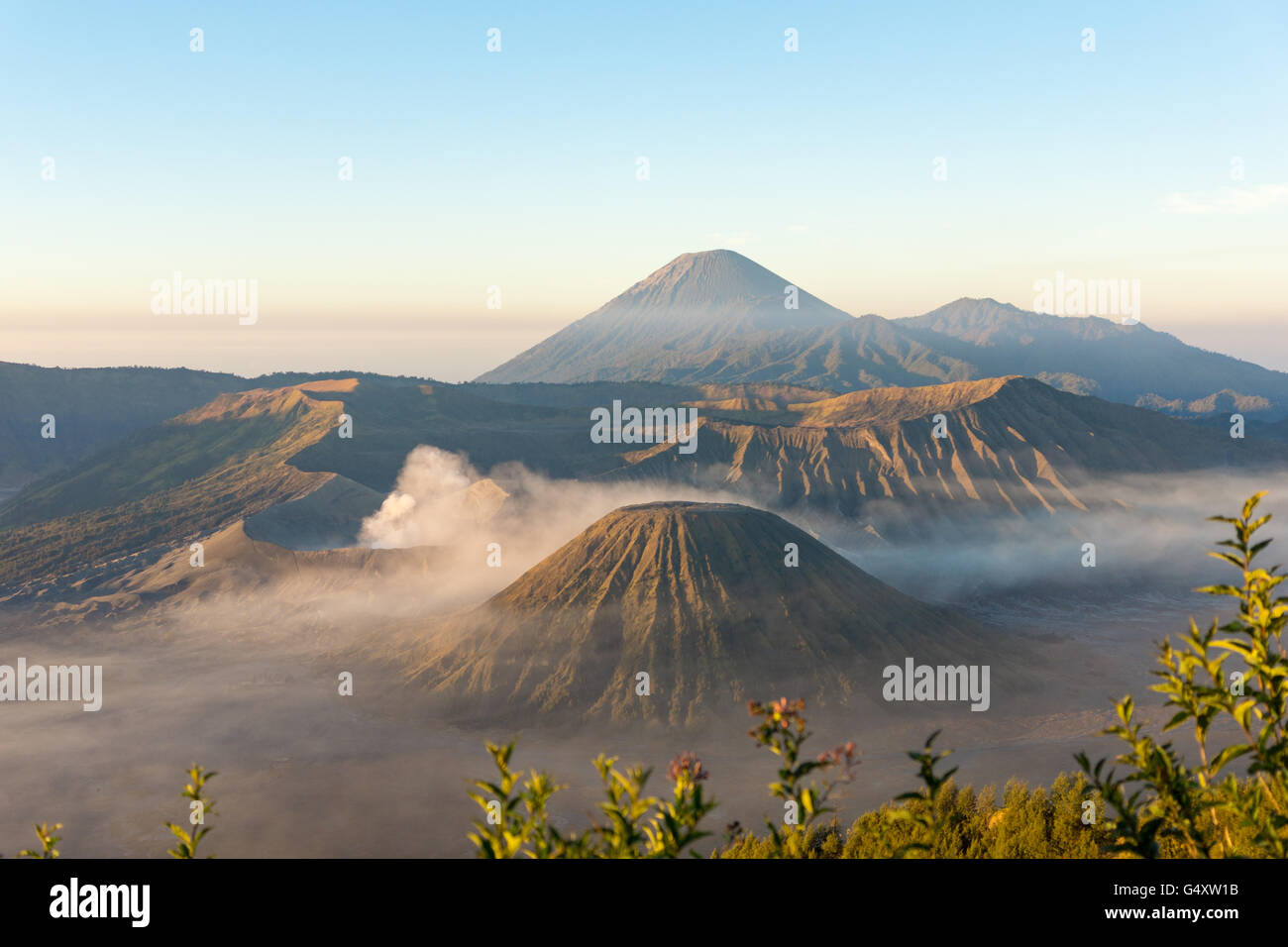 Indonesia, Java, Pasuruan, vista del paesaggio vulcanico Foto Stock