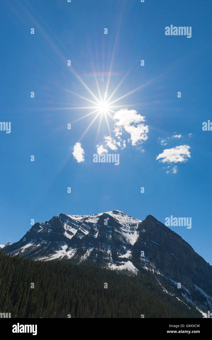 Canada, Alberta, il Parco Nazionale di Banff, Sole brillante Foto Stock