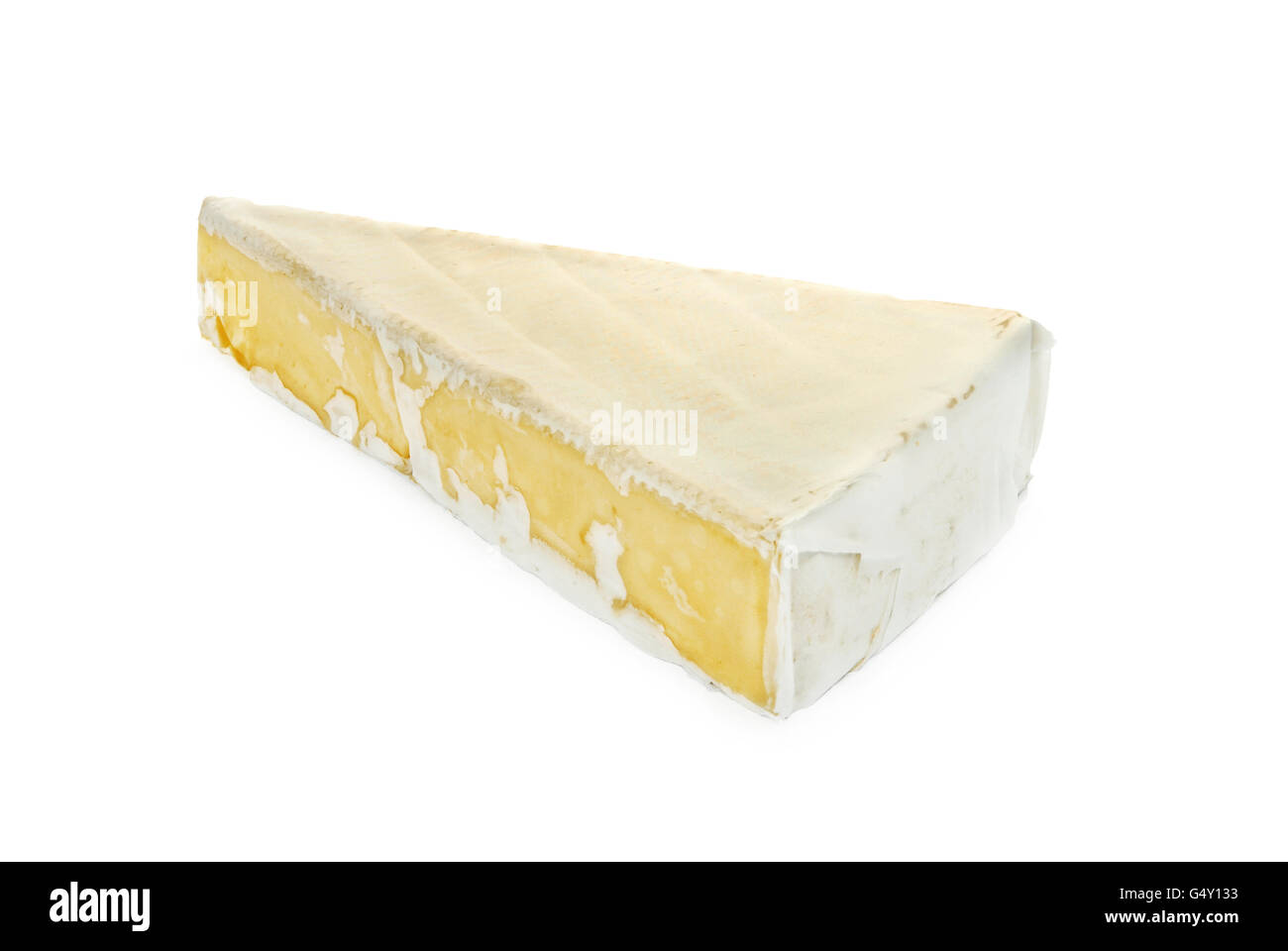 Formaggio di stampo isolato Foto Stock