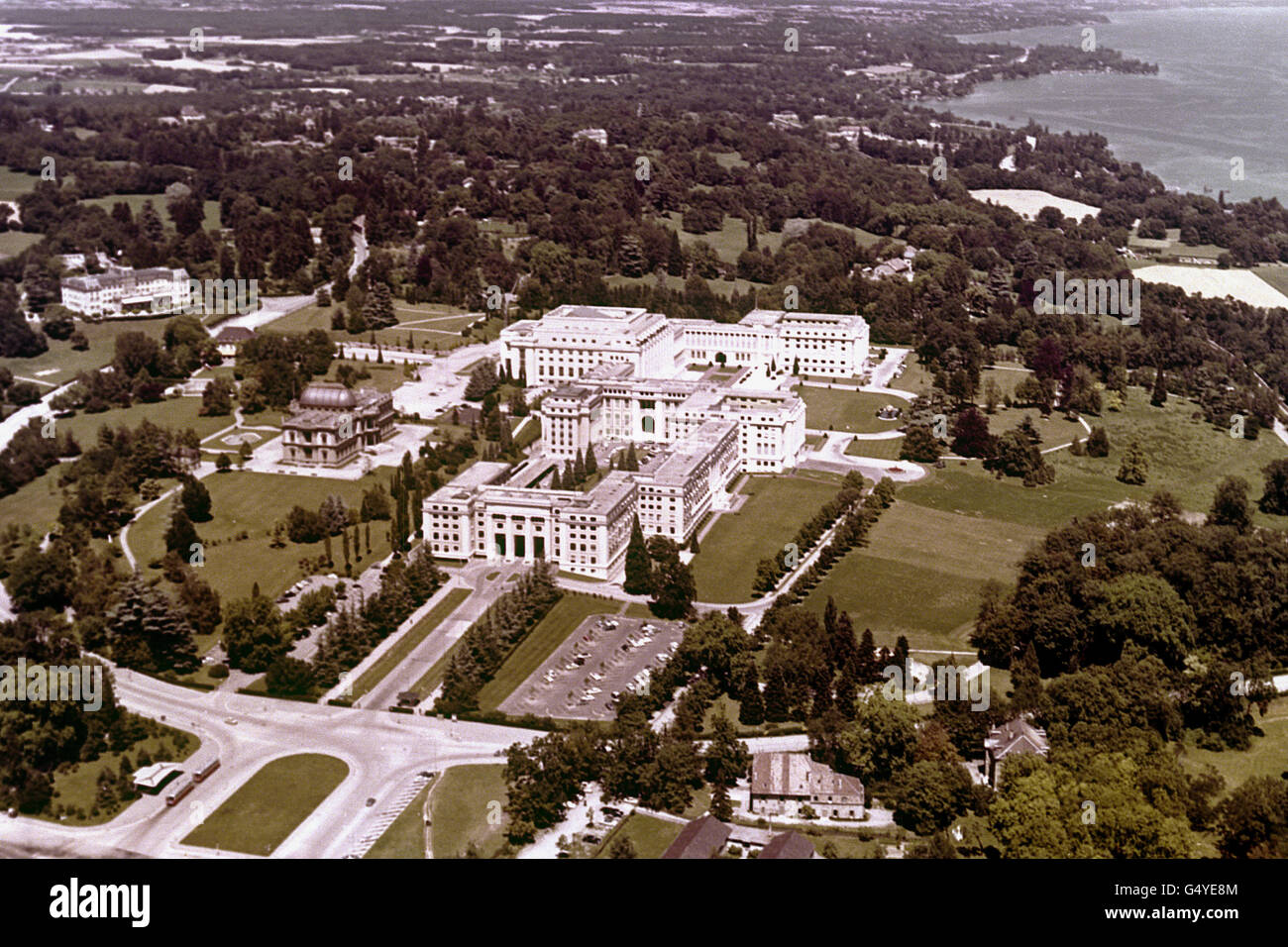 Travel stock - Svizzera. Vista aerea dell'Ufficio delle Nazioni Unite a Ginevra Foto Stock