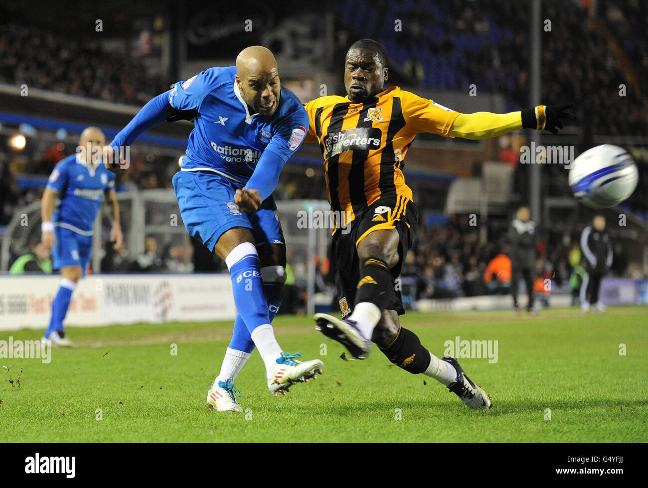 Calcio - Npower Football League Championship - Birmingham City / Hull City - St Andrews. Il Marlon King di Birmingham City (a sinistra) e l'Aaron McLean di Hull City (a destra). Foto Stock