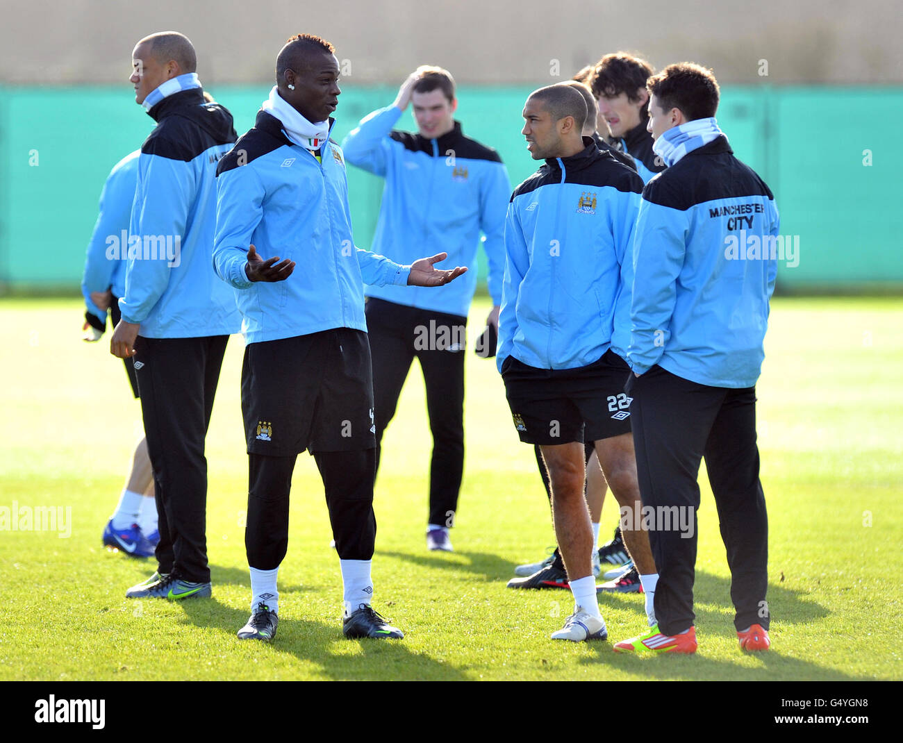 Soccer - UEFA Europa League - Round di 32 - FC Porto v Manchester City - Manchester City sessione di formazione - Carrington Traini... Foto Stock