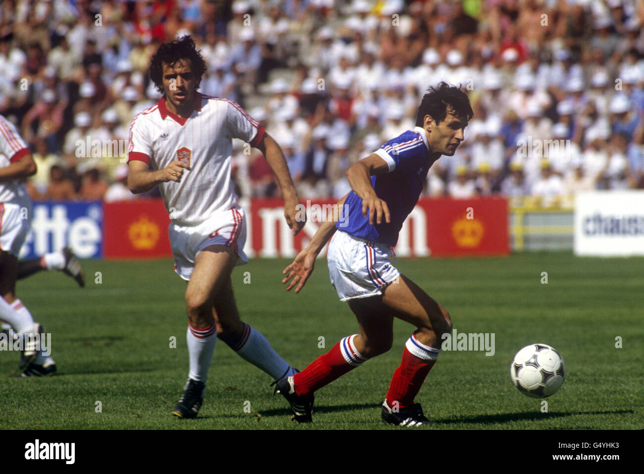 Calcio - Coppa del Mondo FIFA Spagna 1982 - Gruppo 4 - Francia v Cecoslovacchia - Estadio San Mames, Bilbao Foto Stock