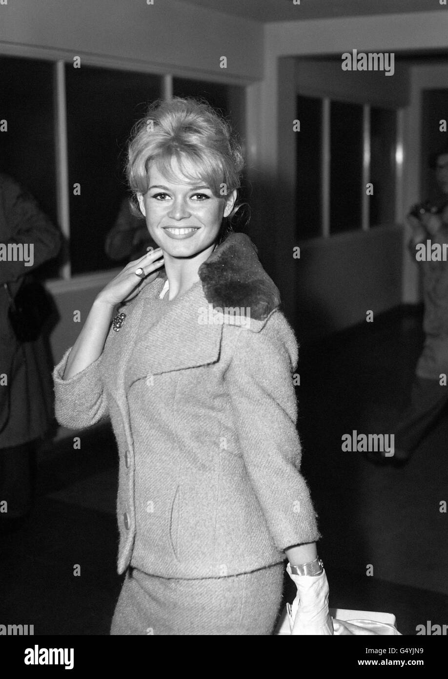 Brigitte Bardot - Aeroporto di Heathrow - Londra Foto Stock