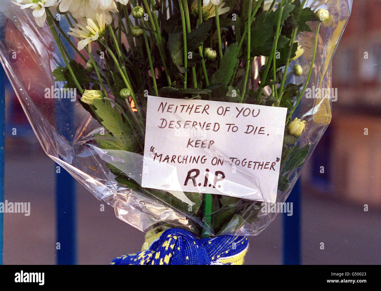 Leeds FC decessi fiori omaggio Foto Stock