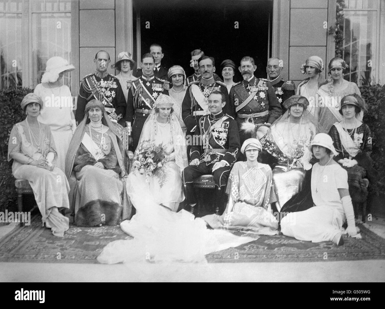 Royalty - il Principe Paolo di Serbia e la Principessa Olga di Grecia e Danimarca Wedding - Belgrado Foto Stock