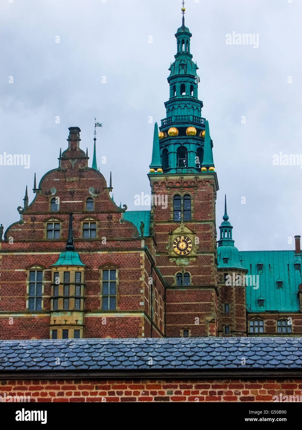 Il Castello di Kronborg, patrimonio UNESCO a Copenhagen, Danimarca. Foto Stock