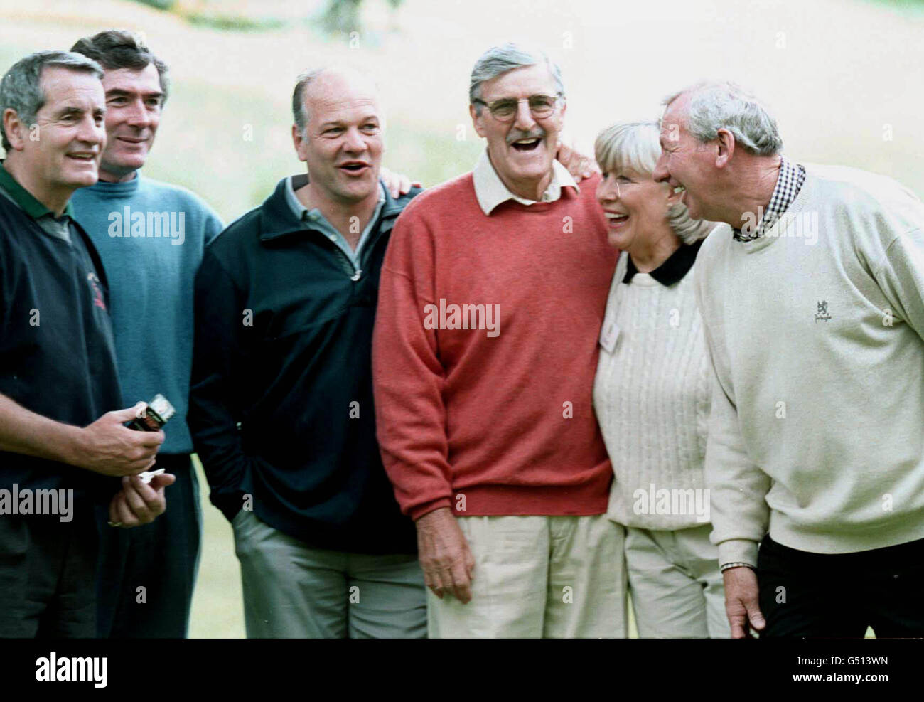 Celebrity golf Bob & Mega Wilson Foto Stock