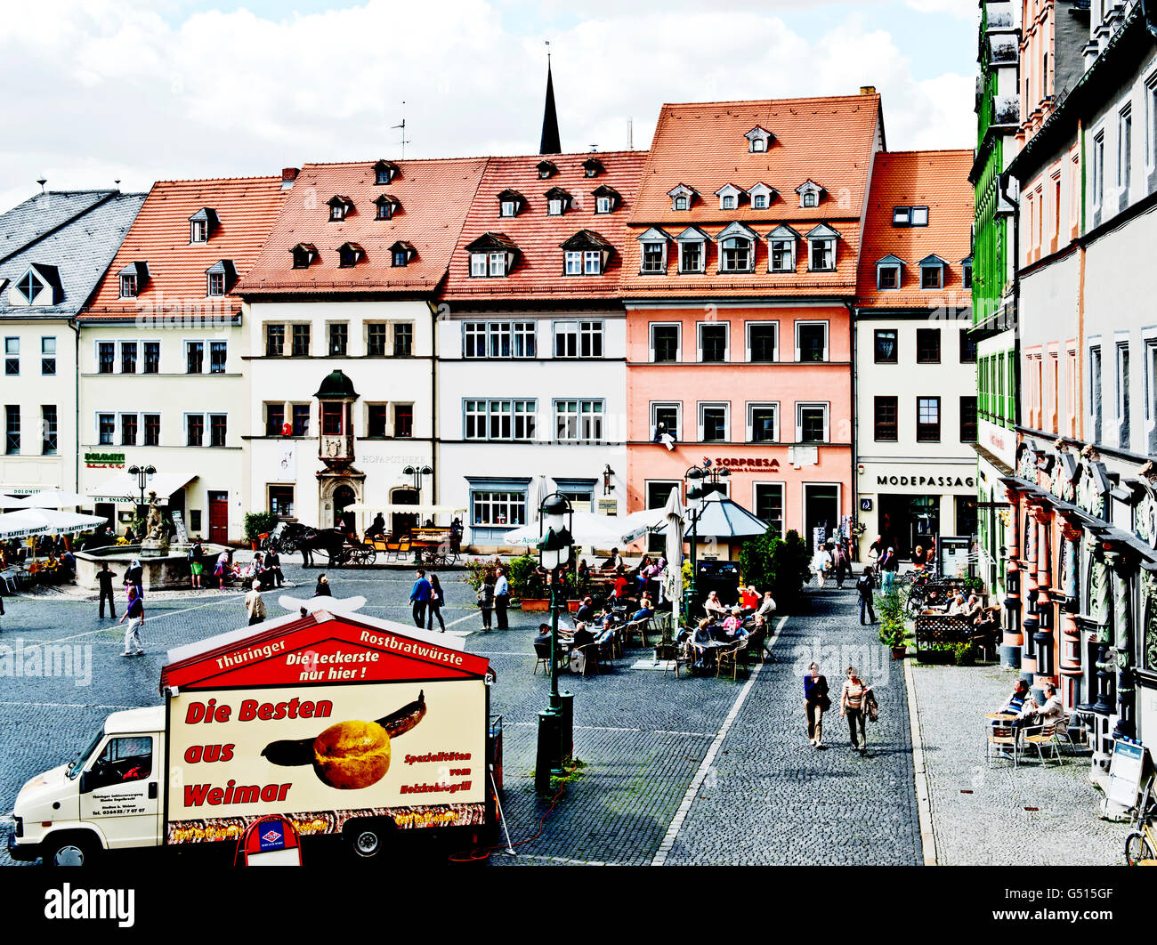 Weimar marktplatz Weimar - Luogo di mercato n. PR, n. MR Foto Stock